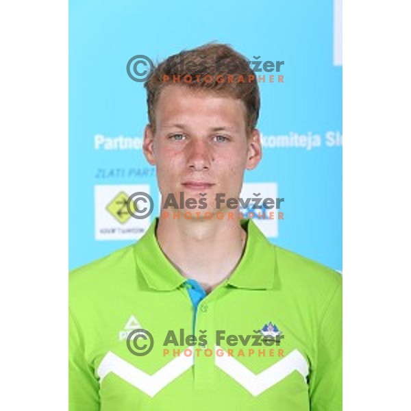 Alan Apollonio of Slovenia Olympic team for First European games in Baku Azerbaijan during official presentation in Koper on June 4, 2015