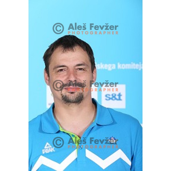 Coach Gregor Brod of Slovenia Olympic team for First European games in Baku Azerbaijan during official presentation in Koper on June 4, 2015