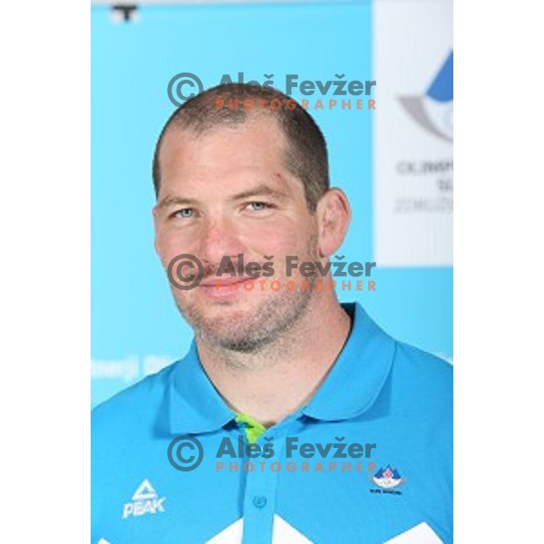 Matjaz Ceraj of Slovenia Olympic team for First European games in Baku Azerbaijan during official presentation in Koper on June 4, 2015