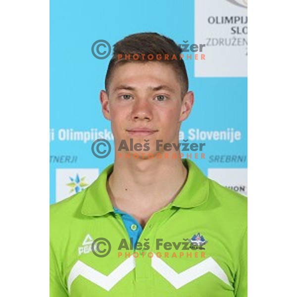 Blaz Demsar of Slovenia Olympic team for First European games in Baku Azerbaijan during official presentation in Koper on June 4, 2015