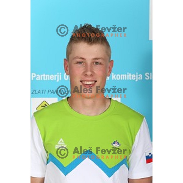 Den Habjan of Slovenia Olympic team for First European games in Baku Azerbaijan during official presentation in Koper on June 4, 2015