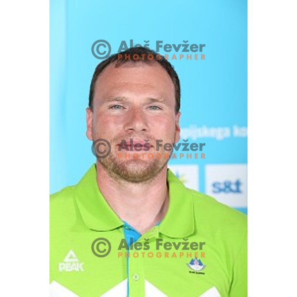 Boris Jersin of Slovenia Olympic team for First European games in Baku Azerbaijan during official presentation in Koper on June 4, 2015