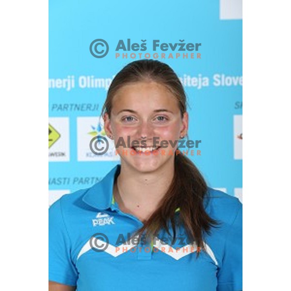 Neza Klancar of Slovenia Olympic team for First European games in Baku Azerbaijan during official presentation in Koper on June 4, 2015