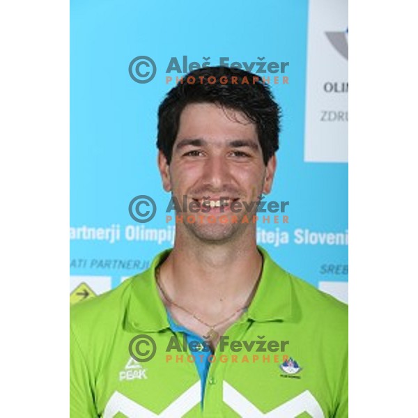 Jaka Komocar of Slovenia Olympic team for First European games in Baku Azerbaijan during official presentation in Koper on June 4, 2015
