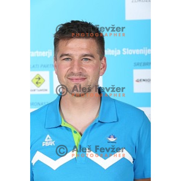 Matjaz Koncina of Slovenia Olympic team for First European games in Baku Azerbaijan during official presentation in Koper on June 4, 2015
