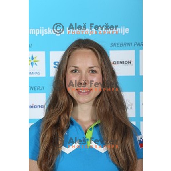 Gaja Kristan of Slovenia Olympic team for First European games in Baku Azerbaijan during official presentation in Koper on June 4, 2015