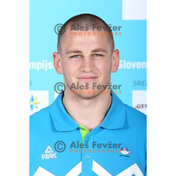 Dejan Lazar of Slovenia Olympic team for First European games in Baku Azerbaijan during official presentation in Koper on June 4, 2015