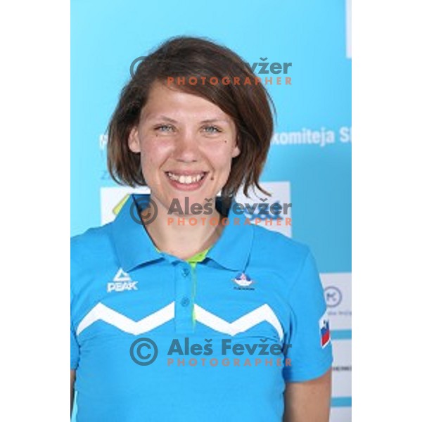 Ana Ljubenovic of Slovenia Olympic team for First European games in Baku Azerbaijan during official presentation in Koper on June 4, 2015