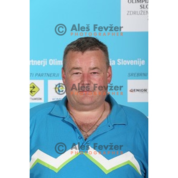 Bostjan Macek of Slovenia Olympic team for First European games in Baku Azerbaijan during official presentation in Koper on June 4, 2015