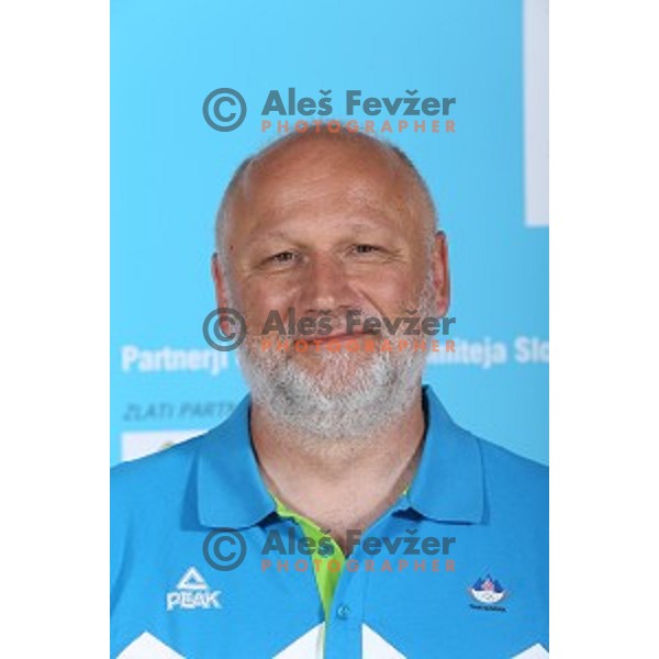 Oliver Mumalo of Slovenia Olympic team for First European games in Baku Azerbaijan during official presentation in Koper on June 4, 2015