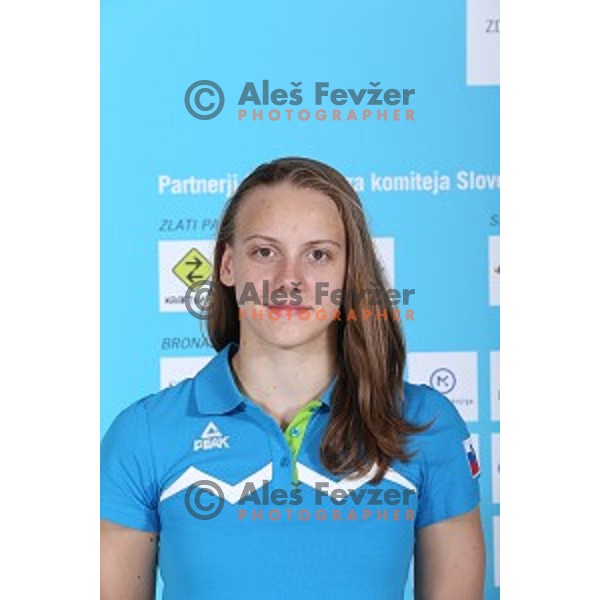 Diana Naglic of Slovenia Olympic team for First European games in Baku Azerbaijan during official presentation in Koper on June 4, 2015