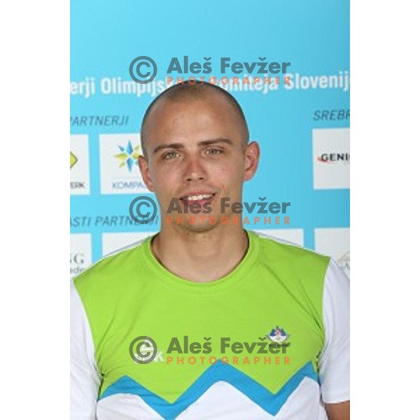 Jure Pantar of Slovenia Olympic team for First European games in Baku Azerbaijan during official presentation in Koper on June 4, 2015