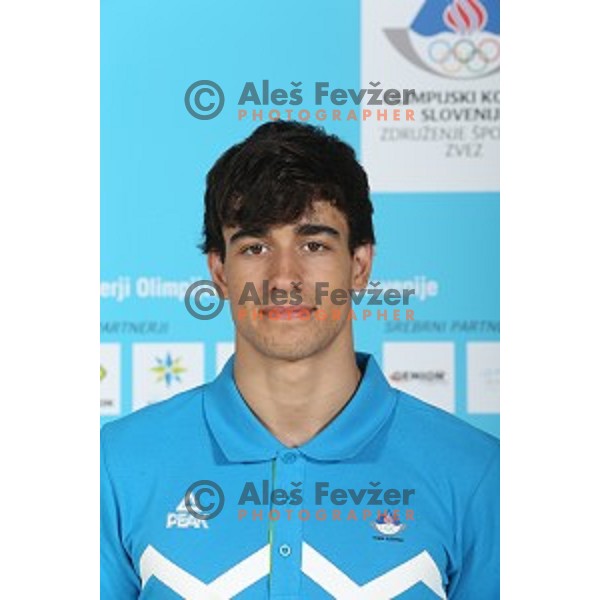 Grega Popovic of Slovenia Olympic team for First European games in Baku Azerbaijan during official presentation in Koper on June 4, 2015