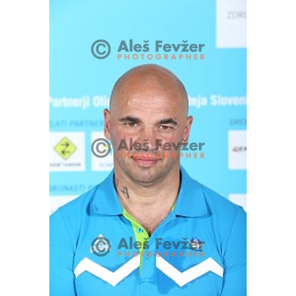 Igor Rasic of Slovenia Olympic team for First European games in Baku Azerbaijan during official presentation in Koper on June 4, 2015