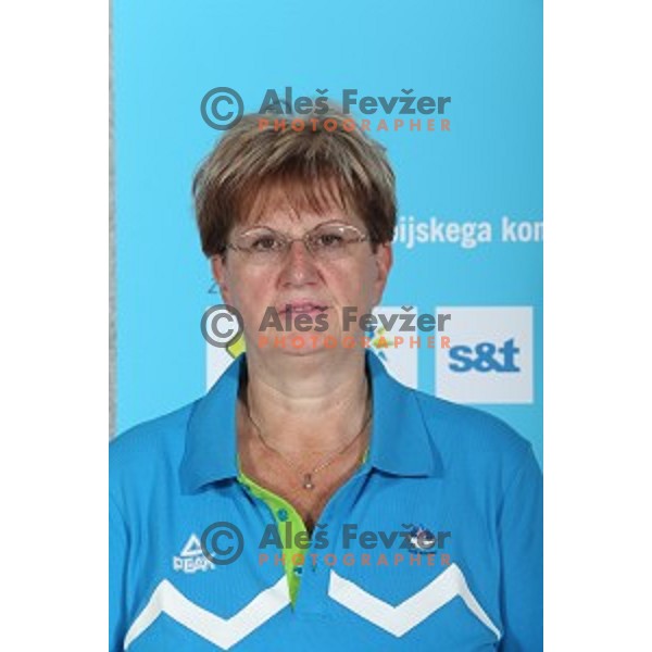 Coach Maja Sarac of Slovenia Olympic team for First European games in Baku Azerbaijan during official presentation in Koper on June 4, 2015