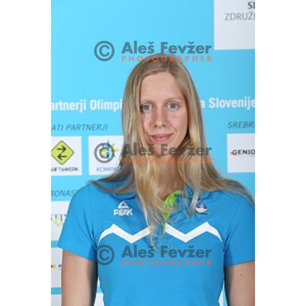 Ava Schollmayer of Slovenia Olympic team for First European games in Baku Azerbaijan during official presentation in Koper on June 4, 2015