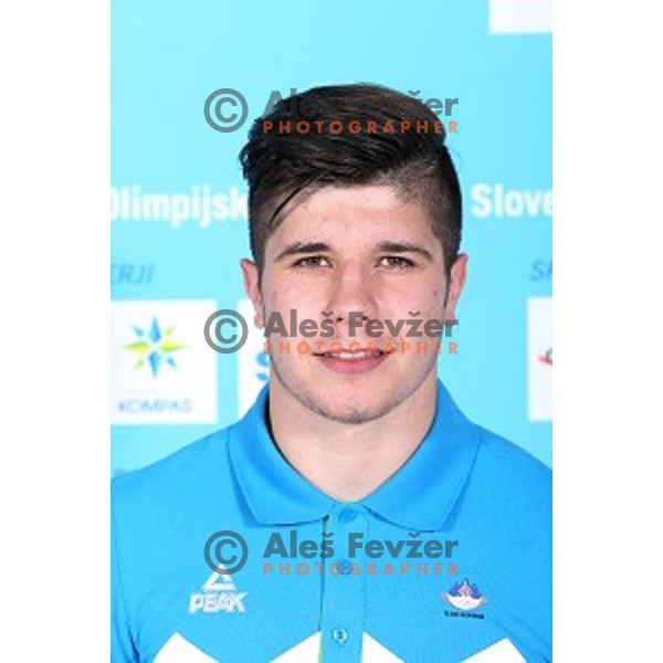 Edin Sejdinovic of Slovenia Olympic team for First European games in Baku Azerbaijan during official presentation in Koper on June 4, 2015