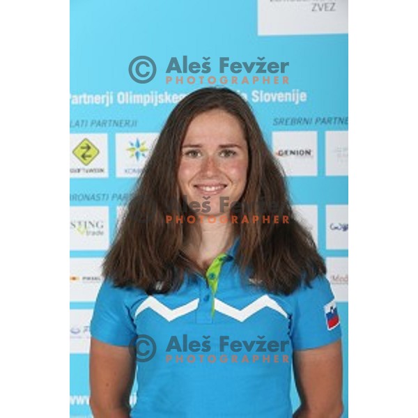 Eva Skaza of Slovenia Olympic team for First European games in Baku Azerbaijan during official presentation in Koper on June 4, 2015