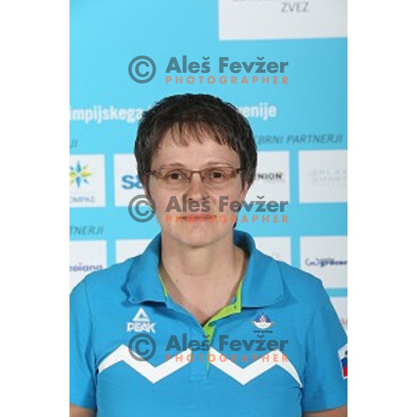 Coach Polonca Sladic of Slovenia Olympic team for First European games in Baku Azerbaijan during official presentation in Koper on June 4, 2015