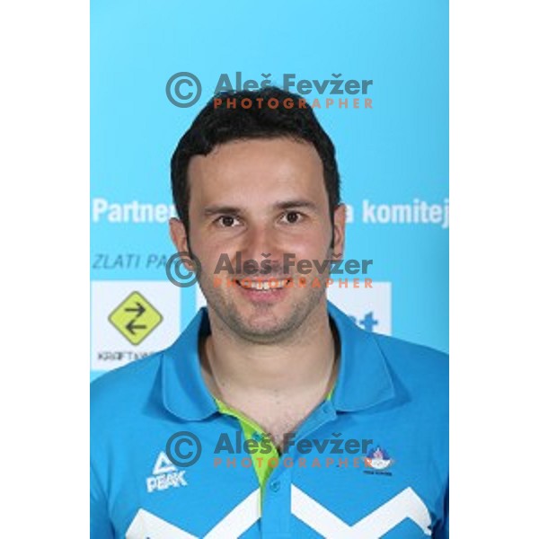 Bojan Tokic of Slovenia Olympic team for First European games in Baku Azerbaijan during official presentation in Koper on June 4, 2015