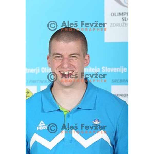 Ivan Trajkovic of Slovenia Olympic team for First European games in Baku Azerbaijan during official presentation in Koper on June 4, 2015