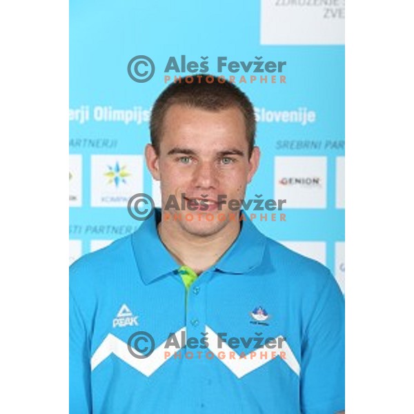 Aljaz Venko of Slovenia Olympic team for First European games in Baku Azerbaijan during official presentation in Koper on June 4, 2015