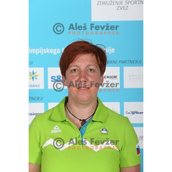 Coach Andreja Vlah of Slovenia Olympic team for First European games in Baku Azerbaijan during official presentation in Koper on June 4, 2015