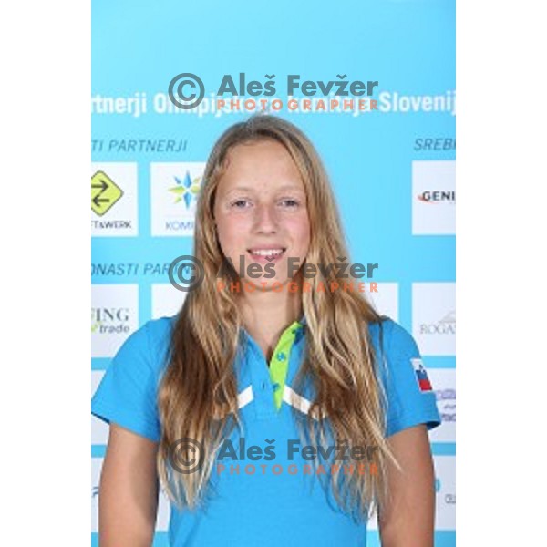 Tara Vovk of Slovenia Olympic team for First European games in Baku Azerbaijan during official presentation in Koper on June 4, 2015