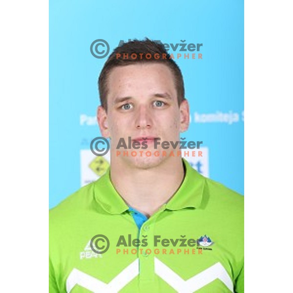 Mihael Zgank of Slovenia Olympic team for First European games in Baku Azerbaijan during official presentation in Koper on June 4, 2015