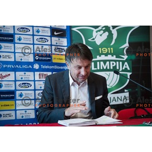 Ranko Stojic, General Manager of NK Olimpija Ljubljana at the press conference of the new general manager of NK Olimpija Ljubljana, Austriatrend Hotel, Ljubljana, 05.06.2015