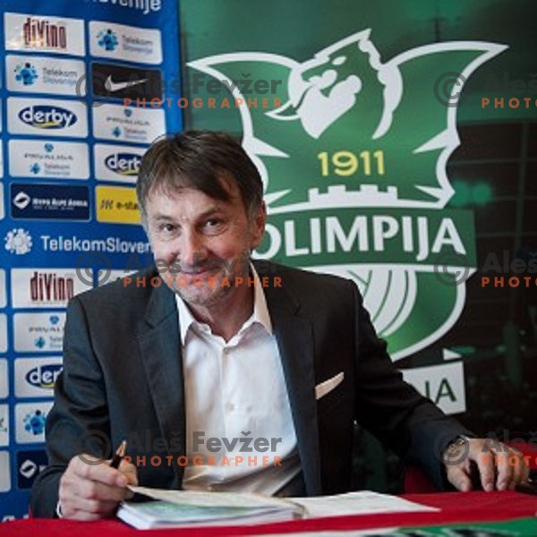 Ranko Stojic, General Manager of NK Olimpija Ljubljana at the press conference of the new general manager of NK Olimpija Ljubljana, Austriatrend Hotel, Ljubljana, 05.06.2015