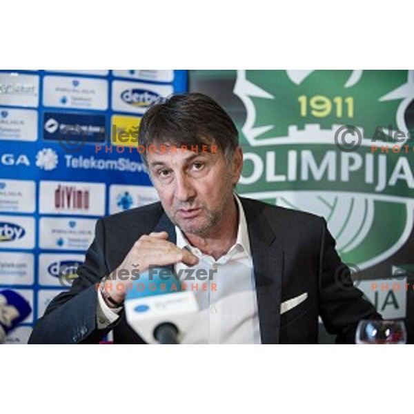 Ranko Stojic, General Manager of NK Olimpija Ljubljana at the press conference of the new general manager of NK Olimpija Ljubljana, Austriatrend Hotel, Ljubljana, 05.06.2015
