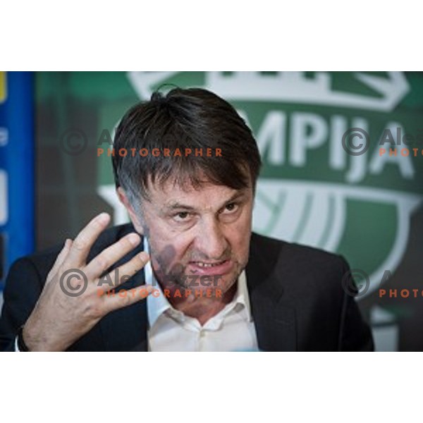 Ranko Stojic, General Manager of NK Olimpija Ljubljana at the press conference of the new general manager of NK Olimpija Ljubljana, Austriatrend Hotel, Ljubljana, 05.06.2015