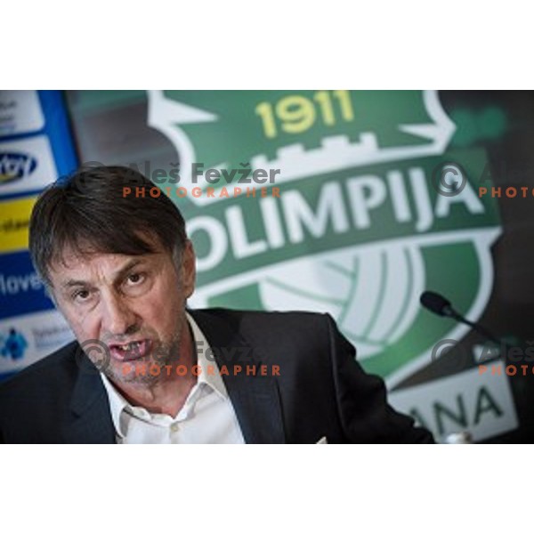 Ranko Stojic, General Manager of NK Olimpija Ljubljana at the press conference of the new general manager of NK Olimpija Ljubljana, Austriatrend Hotel, Ljubljana, 05.06.2015