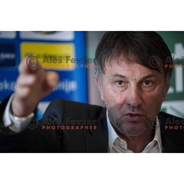 Ranko Stojic, General Manager of NK Olimpija Ljubljana at the press conference of the new general manager of NK Olimpija Ljubljana, Austriatrend Hotel, Ljubljana, 05.06.2015