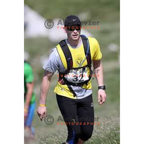 Klemen Humerca races at Ultra trail Vipava Valley with more than 400 runners at 25 km, 50 km and 100 km distance with spectacular 360 degrees view over Vipava Valley on May 9, 2015