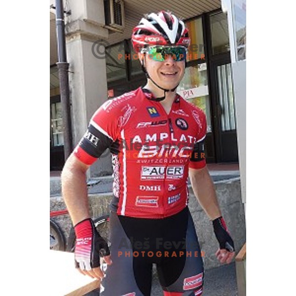Jan Tratnik of team Amplatz BMC in Idrija, Slovenia on June 6, 2015