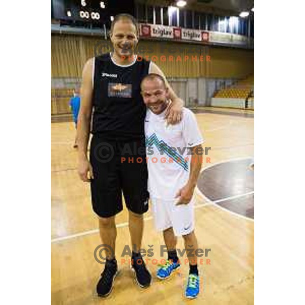 During All Legends charity match for association Olimpik between Slovenian sports legends, played in Tivoli Hall, Ljubljana, Slovenia, on June 9th, 2015.