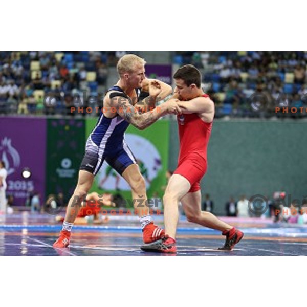 Daniel Kocar (SLO) competes in Wrestling Men\'s Greco Roman style in Heydar Aliyev Arena in Baku, Azerbaijan on June 13, 2015