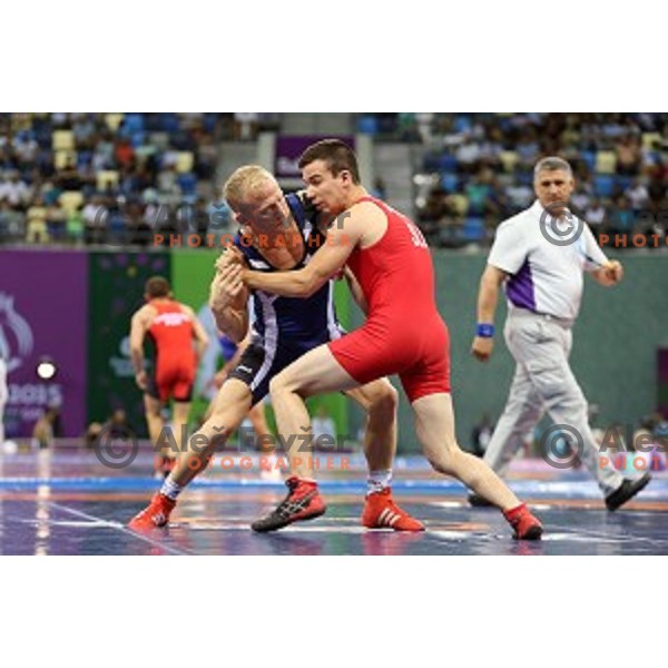 Daniel Kocar (SLO) competes in Wrestling Men\'s Greco Roman style in Heydar Aliyev Arena in Baku, Azerbaijan on June 13, 2015