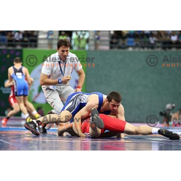 Wrestling Men\'s Greco Roman style in Heydar Aliyev Arena in Baku, Azerbaijan on June 13, 2015
