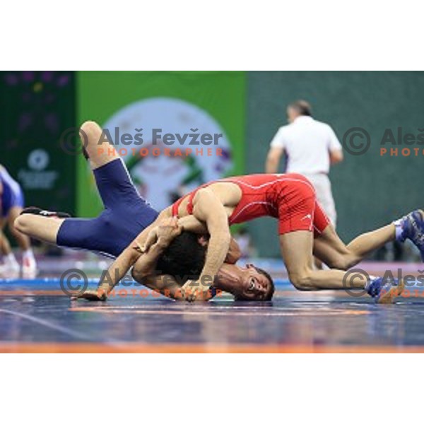 Wrestling Men\'s Greco Roman style in Heydar Aliyev Arena in Baku, Azerbaijan on June 13, 2015