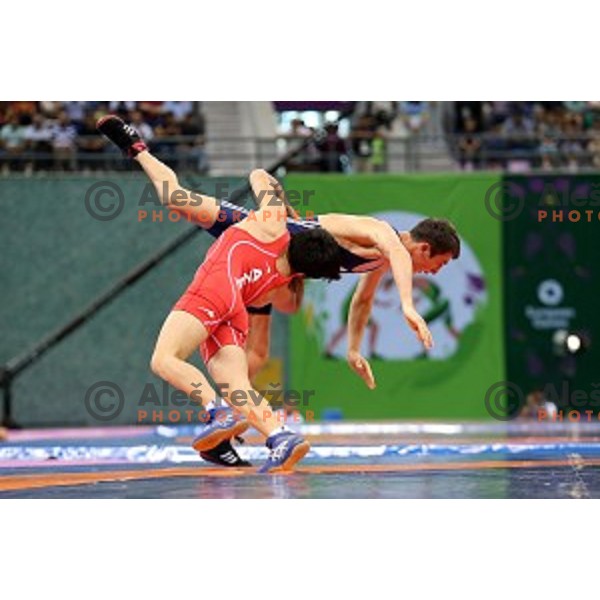 Wrestling Men\'s Greco Roman style in Heydar Aliyev Arena in Baku, Azerbaijan on June 13, 2015