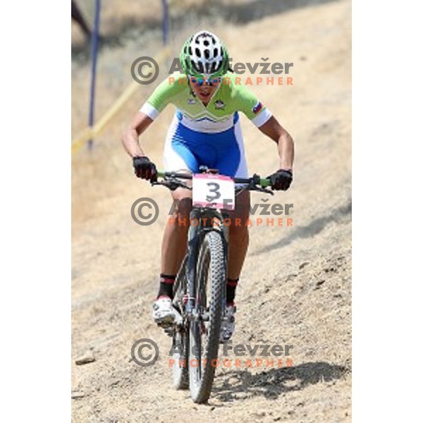 Blaza Klemencic of Slovenia during MTB Cross-Country race of First European Games at Mountain Bike Velopark in Baku, Azerbaijan on June 13, 2015