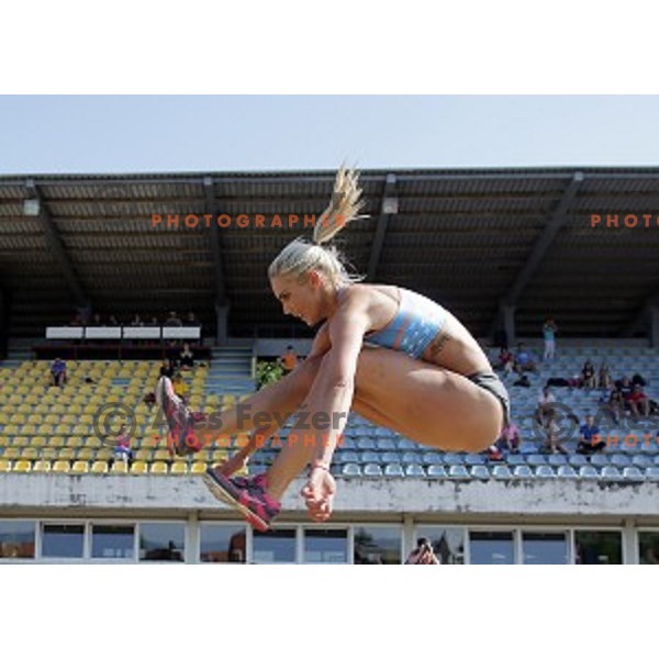 Snezana Vukmirovic in action at Slovenian Athletic Cup in Celje, Slovenia on June 13, 2015