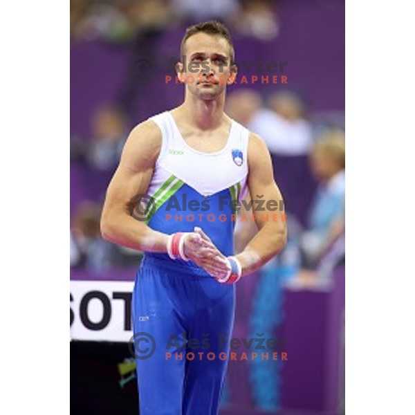 Saso Bertoncelj of Slovenia competes in qualification of pommel horse at First European Games Baku 2015 in National Gymnastics Arena in Baku, Azerbaijan on June 14, 2015