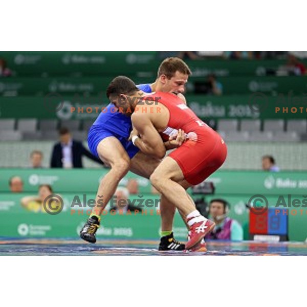 Jure Kuhar (SLO) competes in Wrestling Men\'s Greco Roman style -75 kg in Heydar Aliyev Arena in Baku, Azerbaijan on June 14, 2015