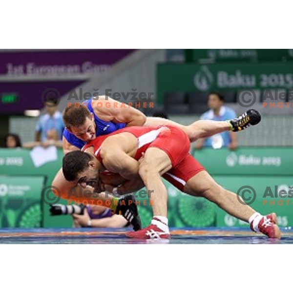 Jure Kuhar (SLO) competes in Wrestling Men\'s Greco Roman style -75 kg in Heydar Aliyev Arena in Baku, Azerbaijan on June 14, 2015
