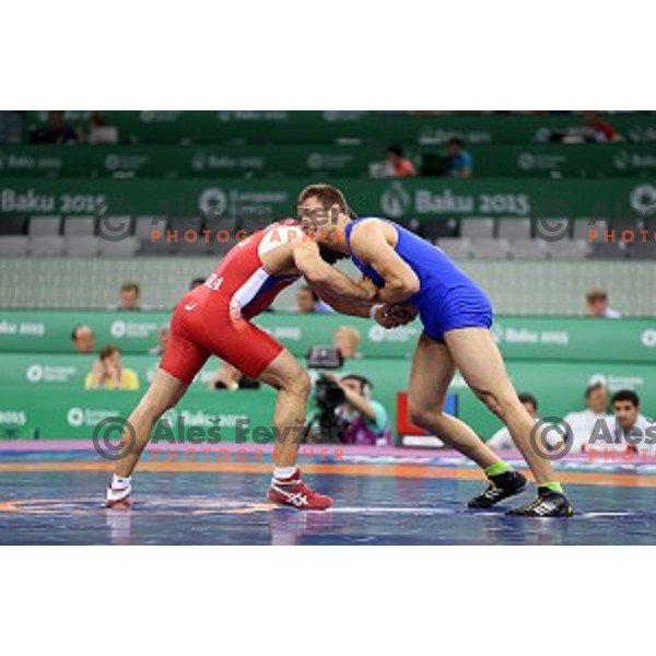 Jure Kuhar (SLO) competes in Wrestling Men\'s Greco Roman style -75 kg in Heydar Aliyev Arena in Baku, Azerbaijan on June 14, 2015