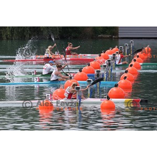 Spela Ponomarenko Janic of Slovenia races in Kayak Single 200 meters women in Canoe Sprint in Mingachevir during Baku 2015 First European Games, Azerbaijan on June 15, 2015